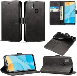 For Oppo A15/A15s/A35 Case Synthetic Leather Flip Slim Wallet Book Cover
