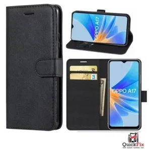 For OppoA17/A16 A16s A54 A54s Case Synthetic Leather Flip Slim Wallet Book Cover