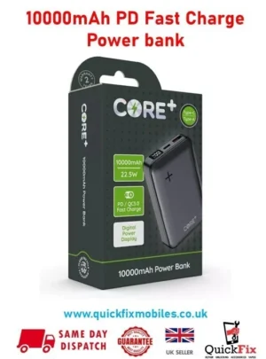 Core+ 10000mAh Power Bank-PD Fast charge-Type C-USB-2 Years Warranty