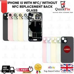 iPhone 15 WITH nfc/ WITHOUT nFC Replacement Back Glass