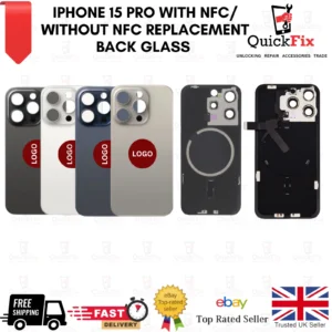 iPhone 15 Pro Back Glass Cover with/without Frame & NFC