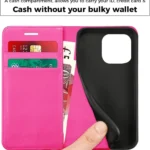 For iPhone 15/15 Plus/15 Pro/15 Pro Max Synthetic Leather Flip Wallet Case