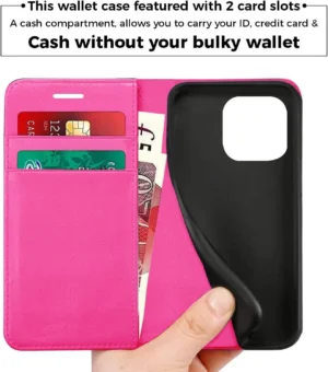 For iPhone 15/15 Plus/15 Pro/15 Pro Max Synthetic Leather Flip Wallet Case