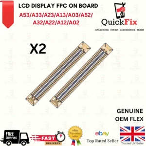 X2 Samsung A12 A13 A22 A23 A24 A33 LCD/ FPC Connector On Main Board 78 pins