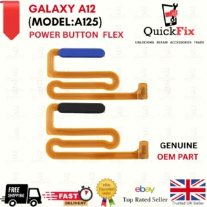 For Samsung Galaxy A12 A125 Power Button Flex Fingerprint Sensor Replacement OEM