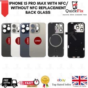 iPhone 15 Pro Max Back Glass Cover with/without Frame & NFC