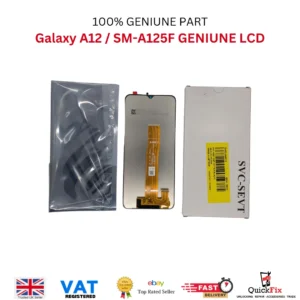 SAMSUNG GALAXY A12 SM-A125F 100% ORIGINAL SERVICE PACK LCD BLACK GENUINE