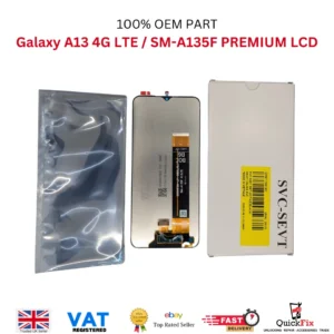 SAMSUNG GALAXY A13 4G LTE/SM-A135F OEM LCD BLACK PREMIUM QUALITY UK STOCK