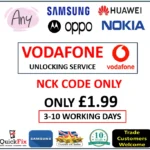 SAMSUNG UNLOCK CODE SERVICE A01 CORE/ A11/ A21/ A31 VODAFONE UK