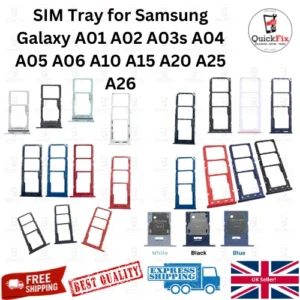 SIM Tray for Samsung Galaxy A01 A02 A03s A04 A05 A06 A10 A15 A20 A25 A26