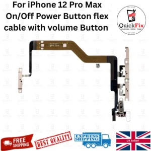 For iPhone 12 Pro Max On/Off Power Button flex cable with volume Button UK Stock