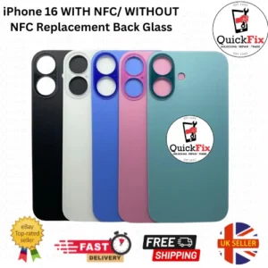 For iPhone 16 with frame and NFC / With frame and without NFC Replacement Back