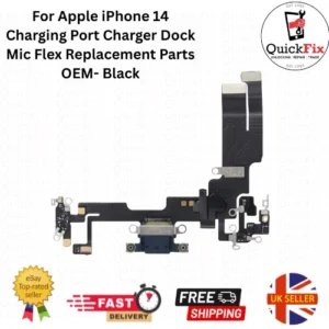 For Apple iPhone 14 Charging Port Dock Mic Flex Replacement Parts OEM Black