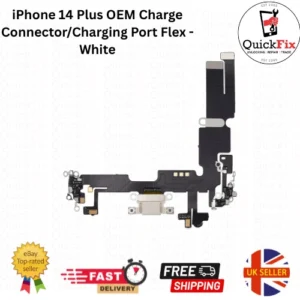 For iPhone 14 Plus OEM Charge Connector/Charging Port Flex - White