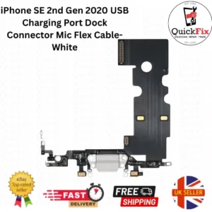 Original iPhone SE 2ndGen 2020 Charging Port Dock Connector Mic Flex Cable White