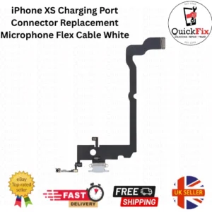 For iPhone XS Charging Port Connector Replacement Microphone Flex Cable White